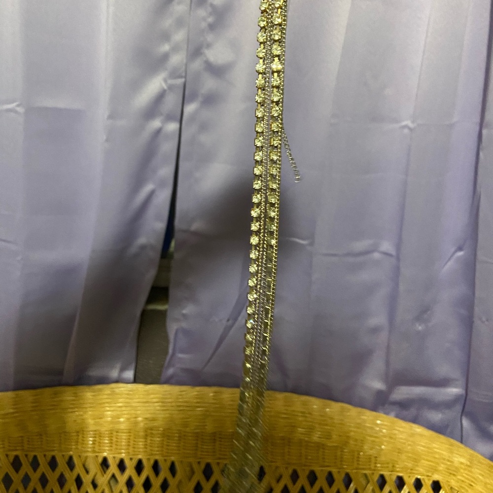 Long diamond earrings